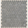 See Daltile - Metallica Penny Round Mosaic - Stainless Steel