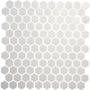 See Daltile Uptown Glass 1 in. x 1 in. Hex Glass Mosaic - Matte Alabaster