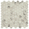 See Daltile Uptown Glass 1 in. x 1 in. Hex Glass Mosaic - Posh Resort