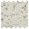 See Daltile Uptown Glass 1 in. x 1 in. Hex Glass Mosaic - Posh Sparkler