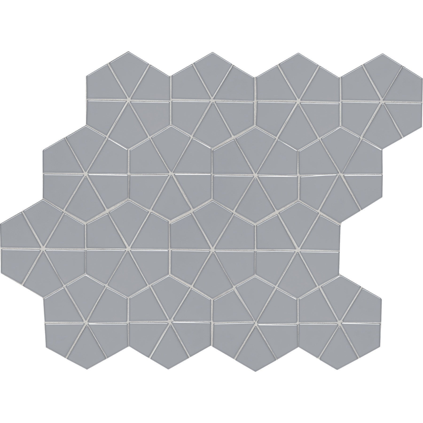 Daltile - Stagecraft - Undulated Kaleidoscope Mosaic - Desert Gray X114