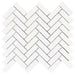 DW Tile & Stone - 1" x 3" Herringbone Mosaic - Polished Dolomite Marble