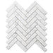 DW Tile & Stone - 1x4 Herringbone Bianco Gioia Marble Mosaic Tile - Polished