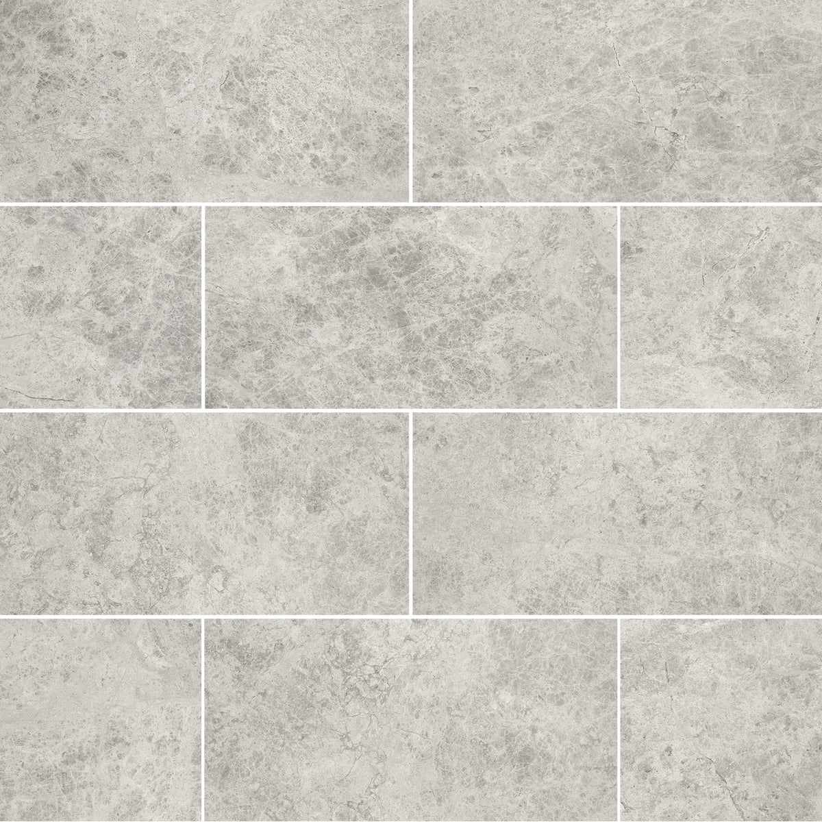 DW Tile &amp; Stone - Silver Shadow 12&quot; x 24&quot; Marble Tile - Polished Installed