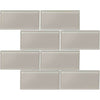See Daltile Amity 3 in. x 6 in 4mm Glass Mosaic Wall Tile - Grey