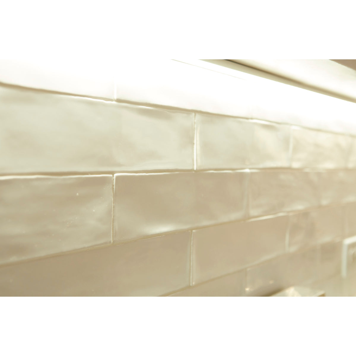 Daltile - Artigiano™ - Italian Alps™ 3 in. x 12 in. Glazed Ceramic Wall Tile Close View Installed