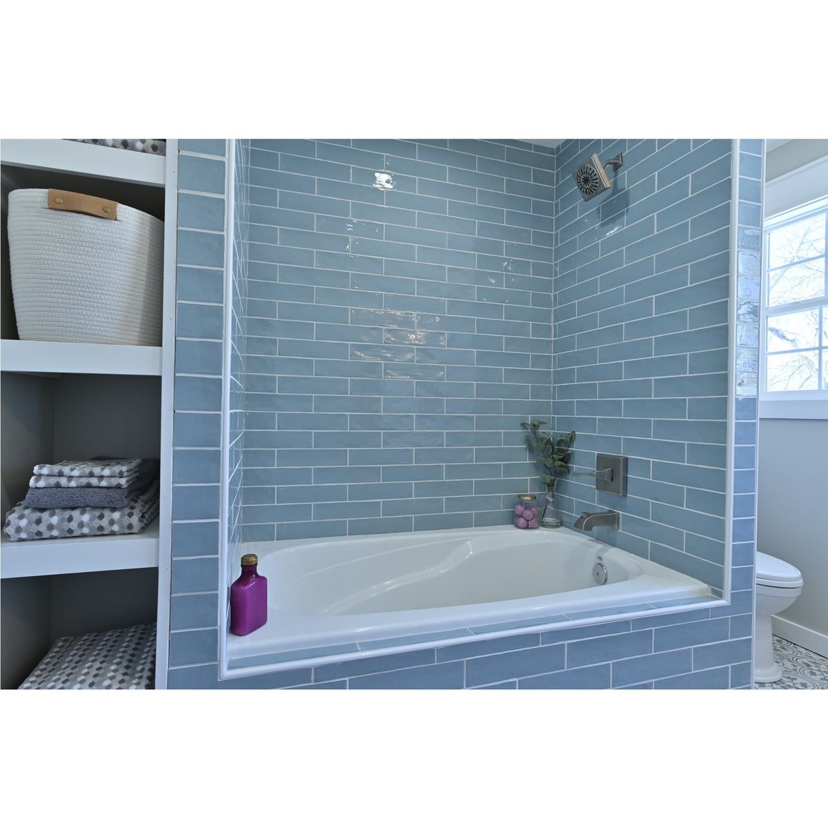 Daltile - Artigiano™ - Roman Skyline™ 3 in. x 12 in. Glazed Ceramic Wall Tile Room Scene