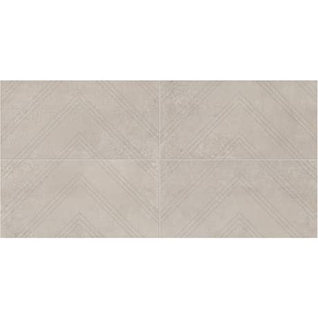 Daltile Chord 12 in. x 24 in. Textured Porcelain Tile - Canon Gray