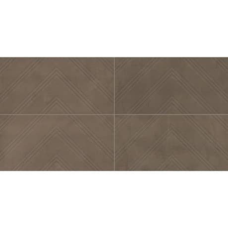 Daltile Chord 12 in. x 24 in. Textured Porcelain Tile - Baritone Brown