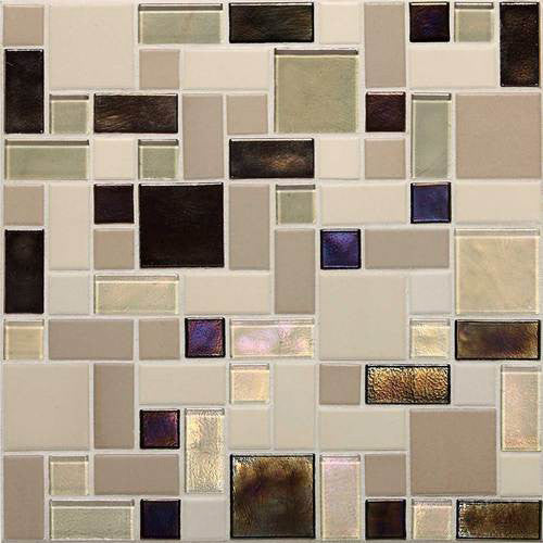 Daltile Coastal Keystones Block Random Mosaic Sunset Cove