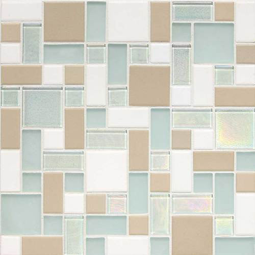 Daltile Coastal Keystones Block Random Mosaic Trade Wind