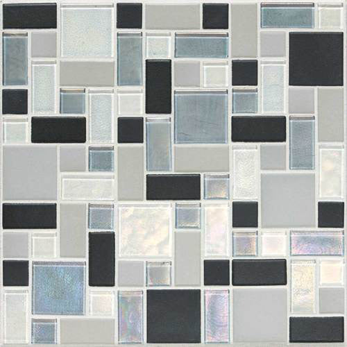 Daltile Coastal Keystones Block Random Mosaic Tropical Thunder