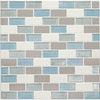 See Daltile Coastal Keystones 2 in. x 1 in. Brick Joint Mosaic Tile - Mediterranean Mist