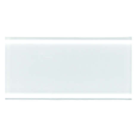 Daltile - Color Wave Glass 3 in. x 6 in. Subway Tile - Ice White