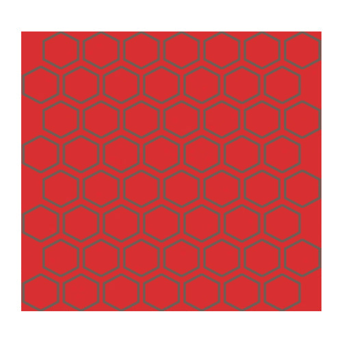 Daltile - Color Wheel Mosaic - 1.5 in. Glazed Ceramic Hexagon Mosaic - Currant