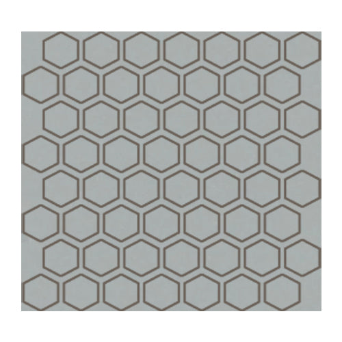 Daltile - Color Wheel Mosaic - 1.5 in. Glazed Ceramic Hexagon Mosaic - Matte Desert Gray
