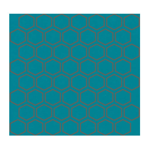 Daltile - Color Wheel Mosaic - 1.5 in. Glazed Ceramic Hexagon Mosaic - Ocean Blue