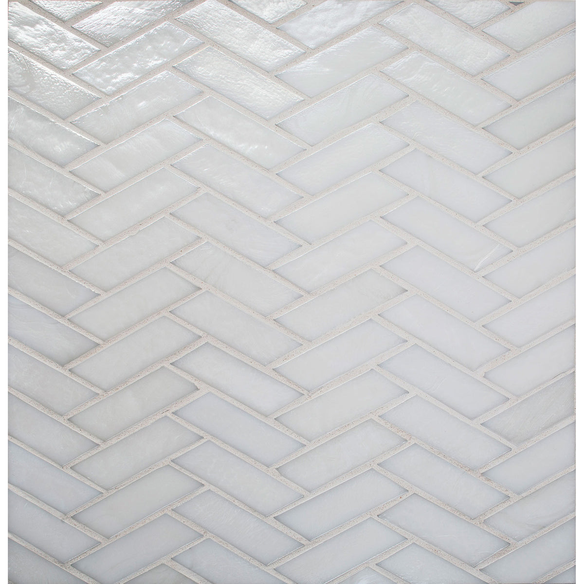 Daltile - Illuminary Herringbone Glass Mosaic - Icicle IL01