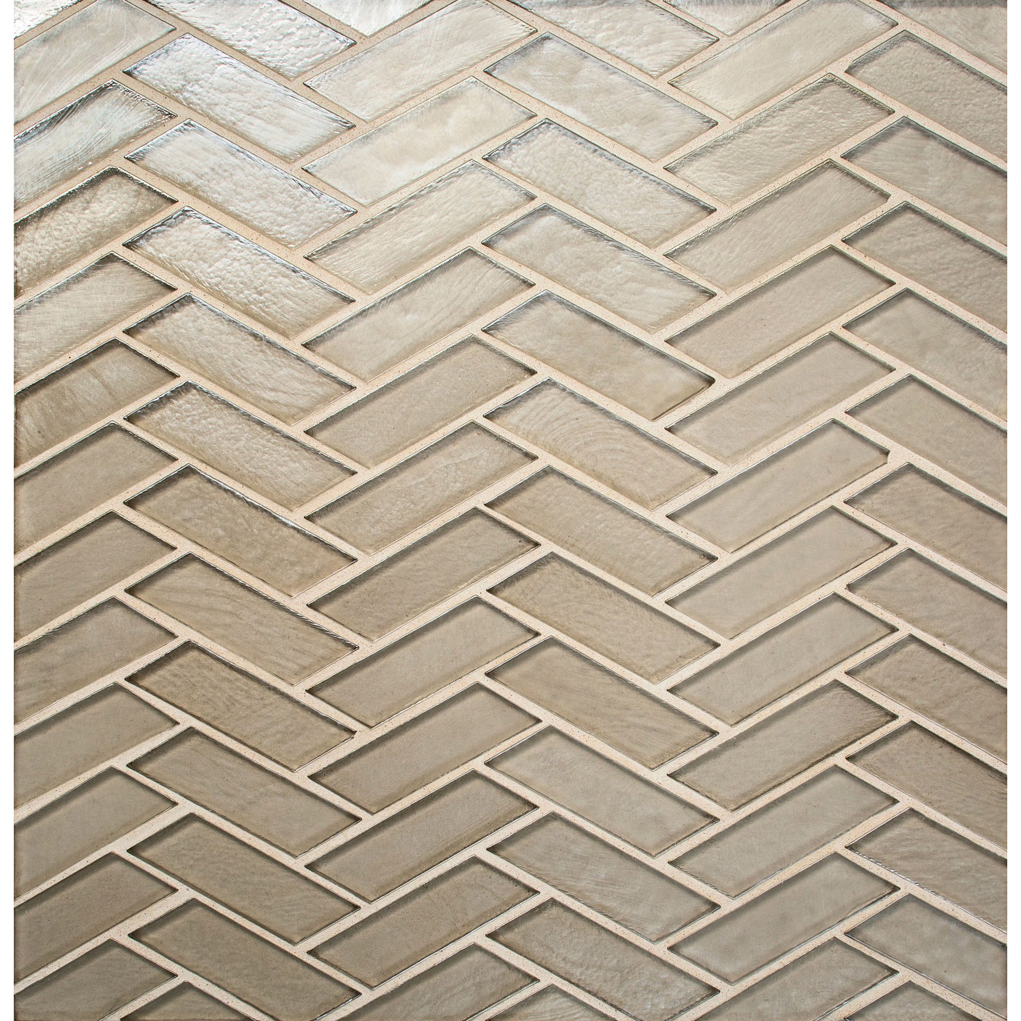 Daltile - Illuminary Herringbone Glass Mosaic - Sandbar IL04