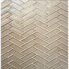 See Daltile - Illuminary Herringbone Glass Mosaic - Sandbar IL04