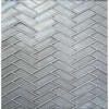 See Daltile - Illuminary Herringbone Glass Mosaic - Silverlight IL03