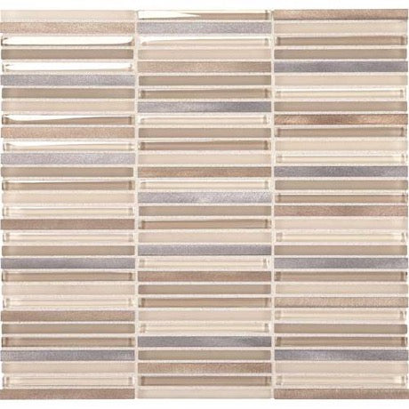 Daltile - Lucent Skies Brushed Geometric Gloss Mosaic - Sunlit Dawn