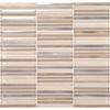 See Daltile - Lucent Skies Brushed Geometric Gloss Mosaic - Sunlit Dawn
