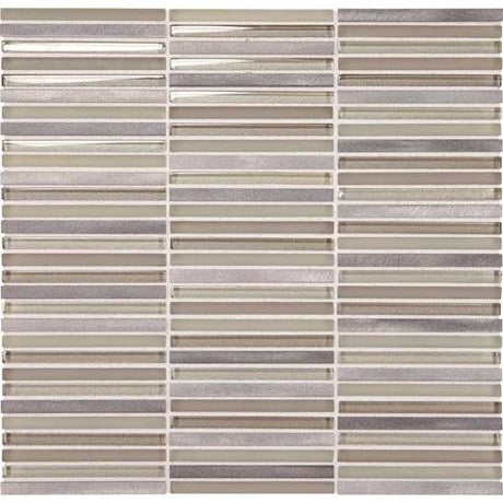 Daltile - Lucent Skies Brushed Geometric Gloss Mosaic - Nightfall Luster