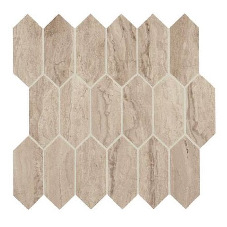 Daltile - Marble Attache - Travertine Mosaic Hex Porcelain