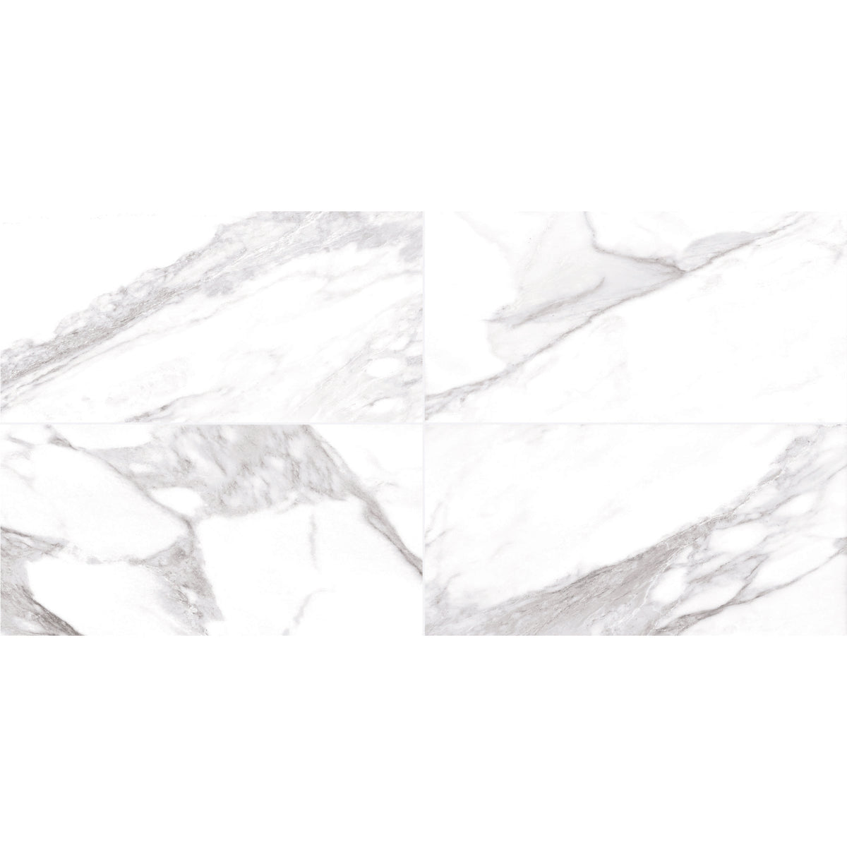 Daltile - Perpetuo - 12 in. x 24 in. Glazed Porcelain Floor Tile - Brilliant White Matte Variation