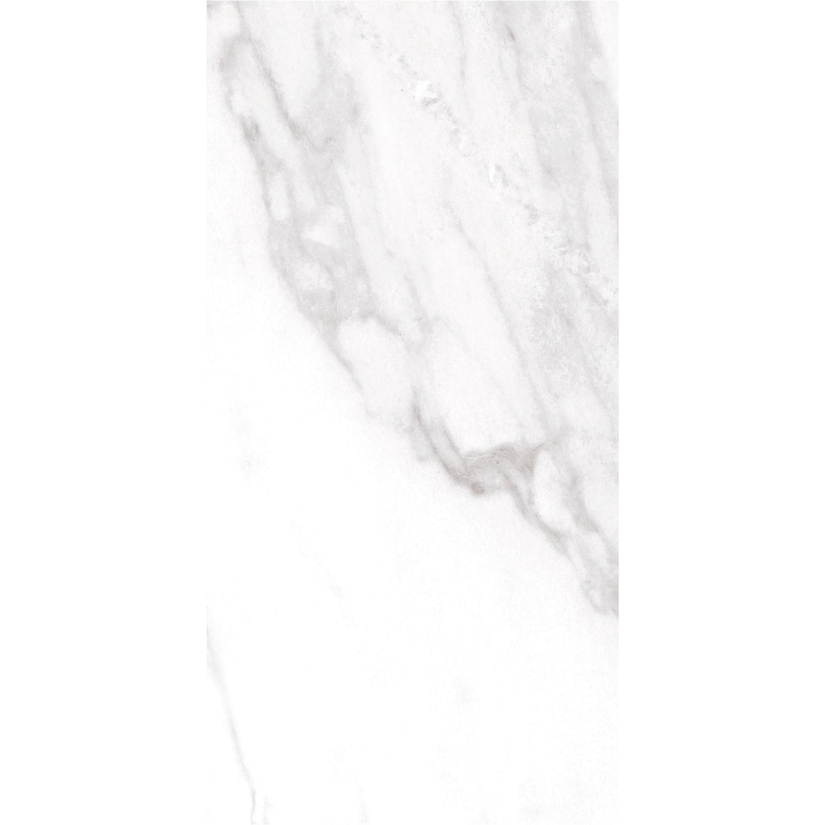 Daltile - Perpetuo - 12 in. x 24 in. Glazed Porcelain Floor Tile - Brilliant White Polished 4