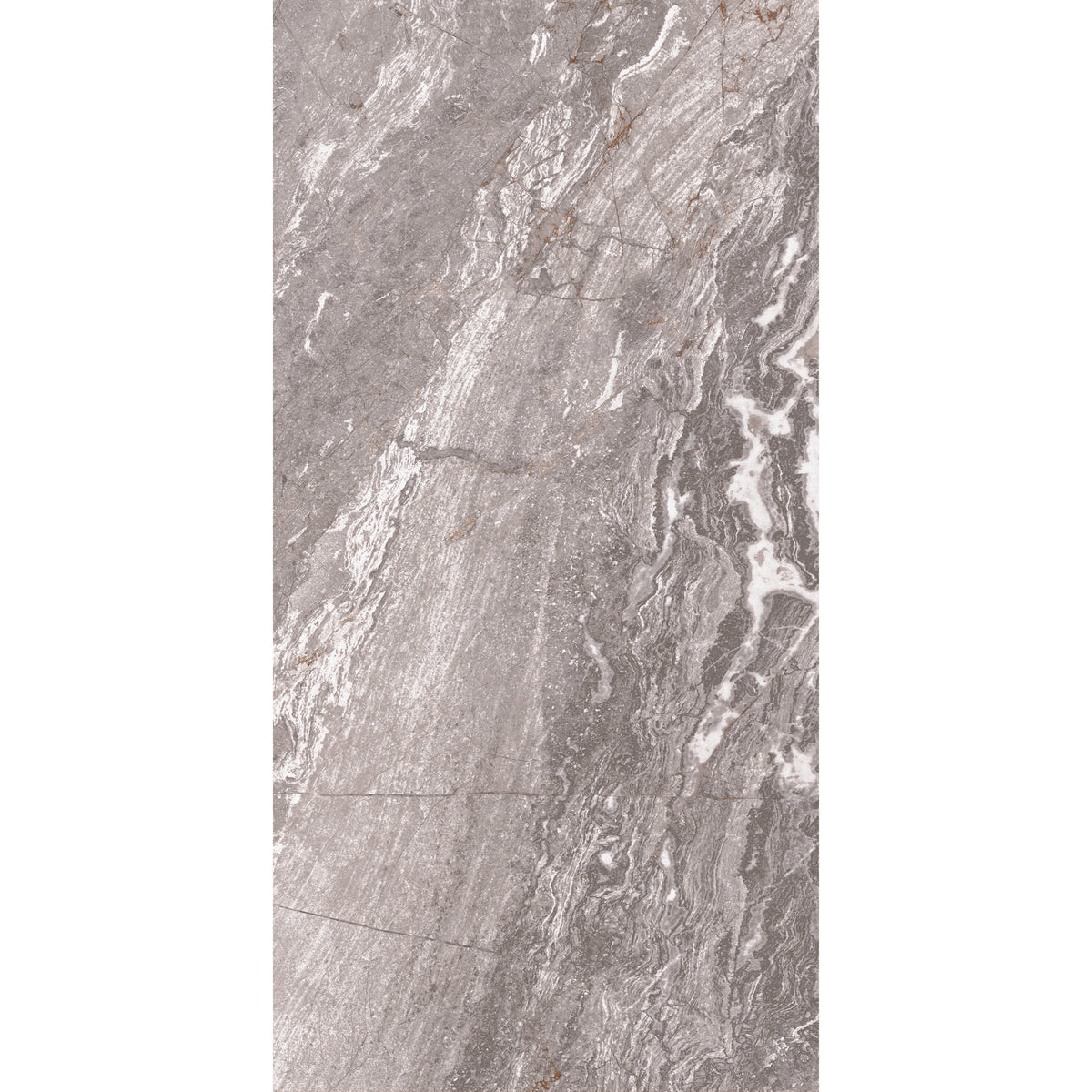 Daltile - Perpetuo - 12 in. x 24 in. Glazed Porcelain Floor Tile - Eternal Grey Polished 2