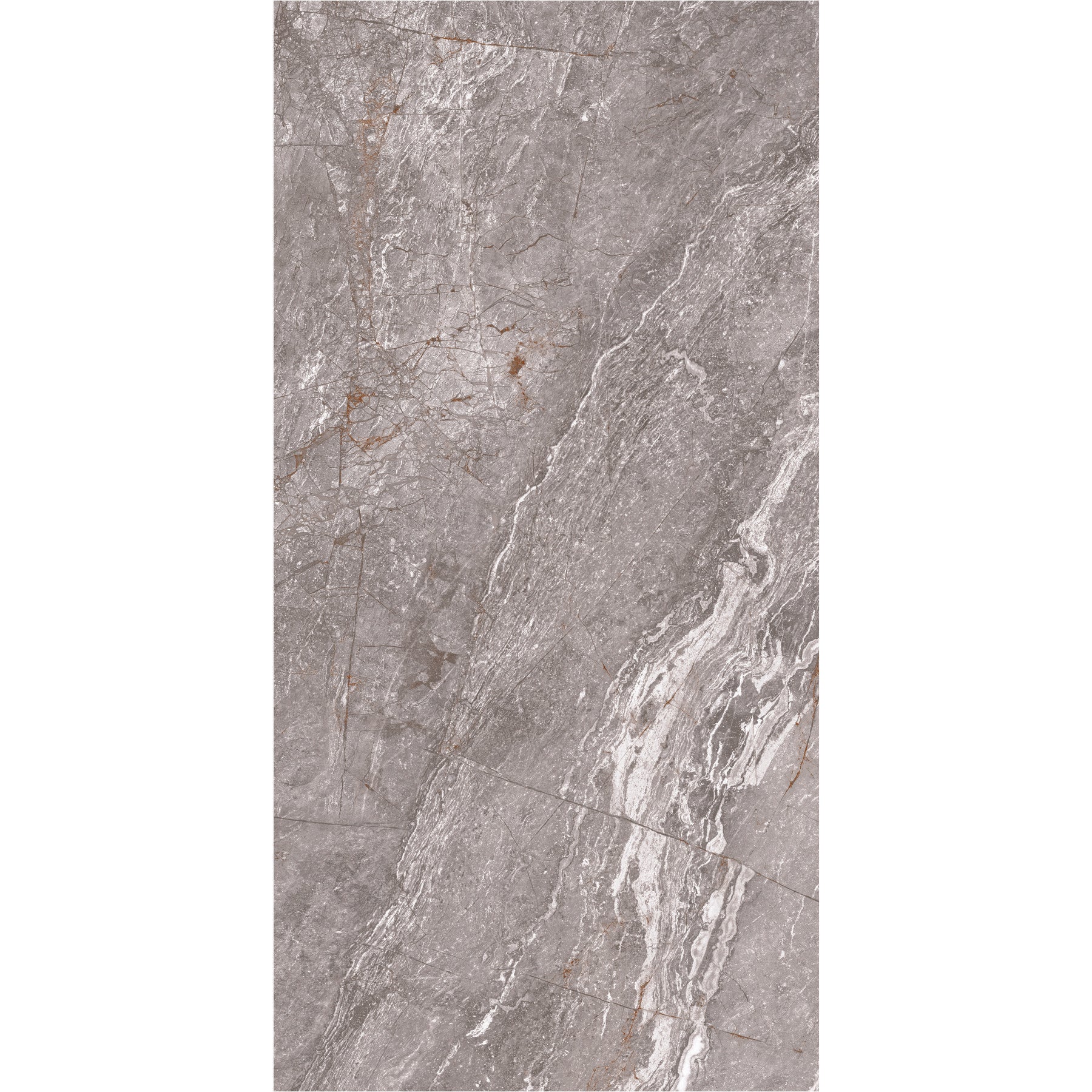 Daltile - Perpetuo - 12 in. x 24 in. Glazed Porcelain Floor Tile - Eternal Grey Polished