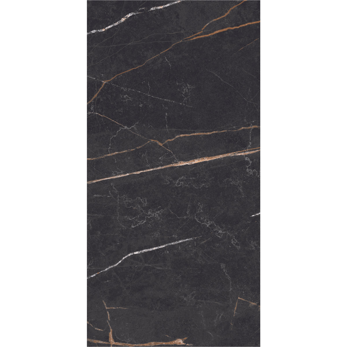 Daltile - Perpetuo - 12 in. x 24 in. Glazed Porcelain Floor Tile - Infinite Black Matte