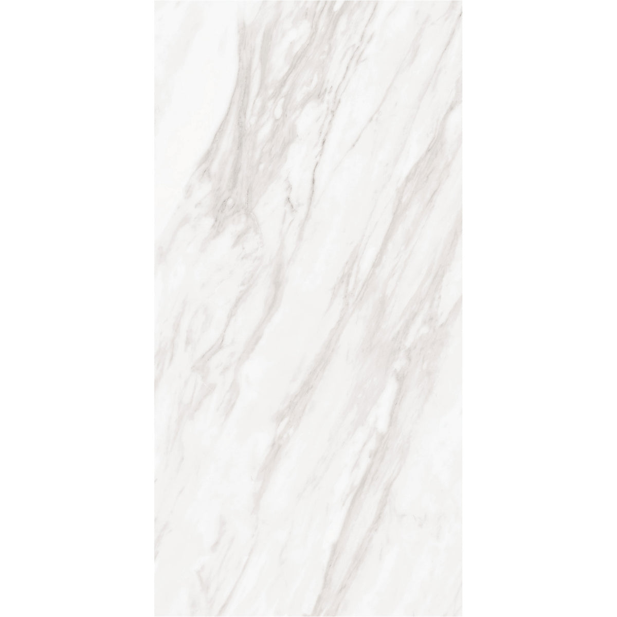 Daltile - Perpetuo - 12 in. x 24 in. Glazed Porcelain Floor Tile - Timeless White Polished 2