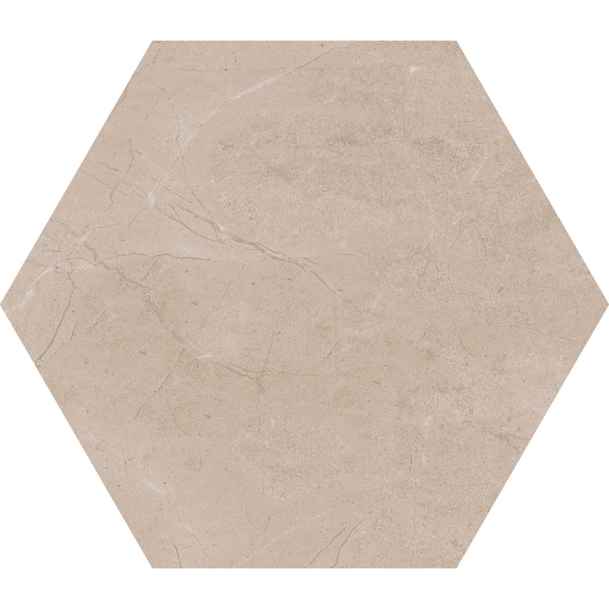 Daltile - Perpetuo - 8 in. Hexagon Glazed Porcelain Floor Tile - Elegant Beige Matte 3