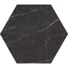 See Daltile - Perpetuo - 8 in. Hexagon Glazed Porcelain Floor Tile - Infinite Black Matte