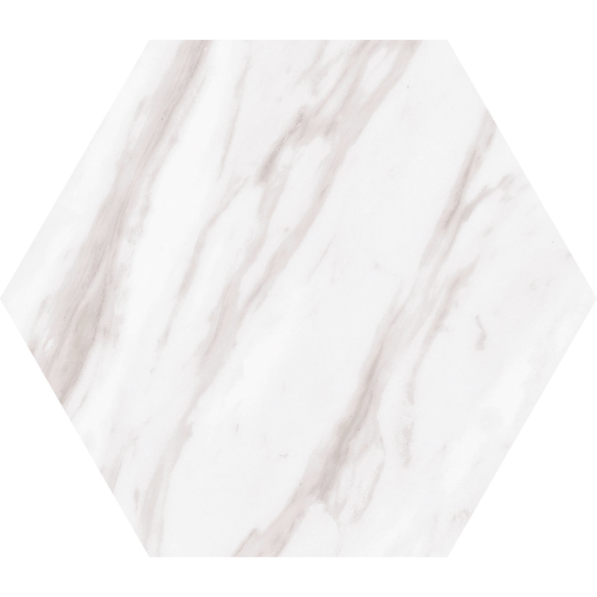 Daltile - Perpetuo - 8 in. Hexagon Glazed Porcelain Floor Tile - Timeless White Matte 3