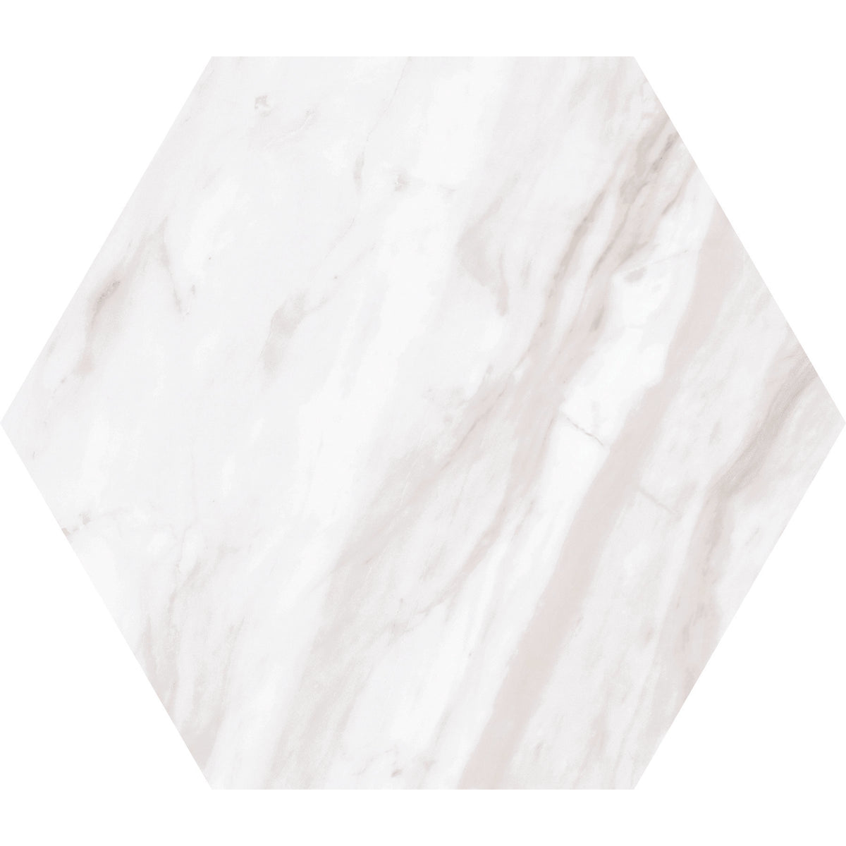 Daltile - Perpetuo - 8 in. Hexagon Glazed Porcelain Floor Tile - Timeless White Matte 2