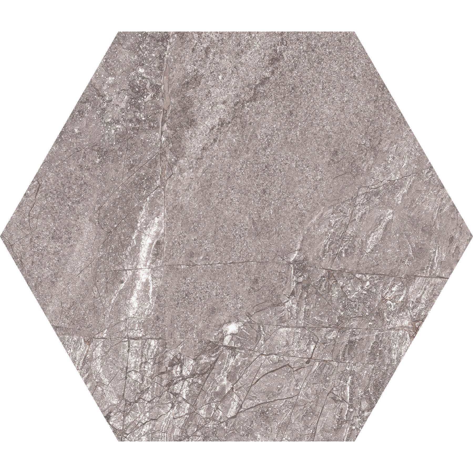Daltile - Perpetuo - 8 in. Hexagon Glazed Porcelain Floor Tile - Eternal Grey Matte