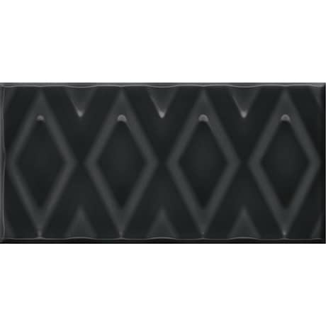 Daltile RetroSpace 3 in. x 6 in. Diamond Accent Wall Tile - Jet Black