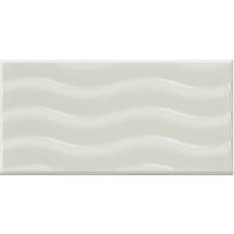 Daltile RetroSpace 3 in. x 6 in. Wave Accent Wall Tile - Mercury Grey