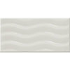 See Daltile RetroSpace 3 in. x 6 in. Wave Accent Wall Tile - Mercury Grey