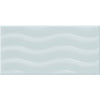 See Daltile RetroSpace 3 in. x 6 in. Wave Accent Wall Tile - Sky Blue