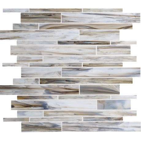 Daltile - Serenade Random Length Glass Mosaic - Surf Rock F192