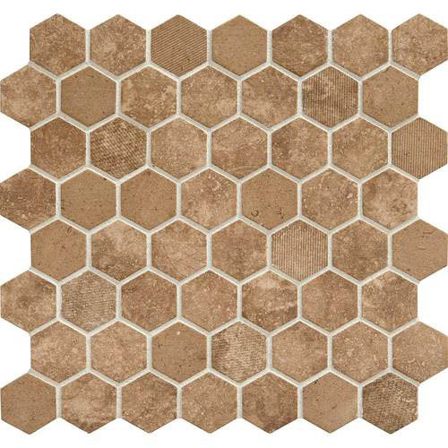 Daltile Vintage Hex 1 ½ in. Hexagon Mosaic - Legacy Sepia