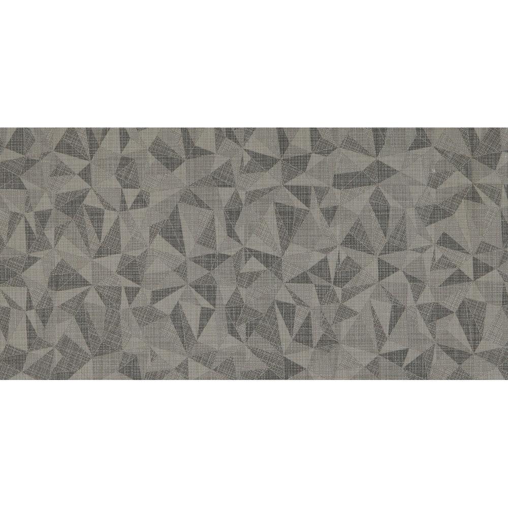 Daltile Fabric Art 12 in. x 24 in. Modern Kaleidoscope - Ashen Steel Prism MK72