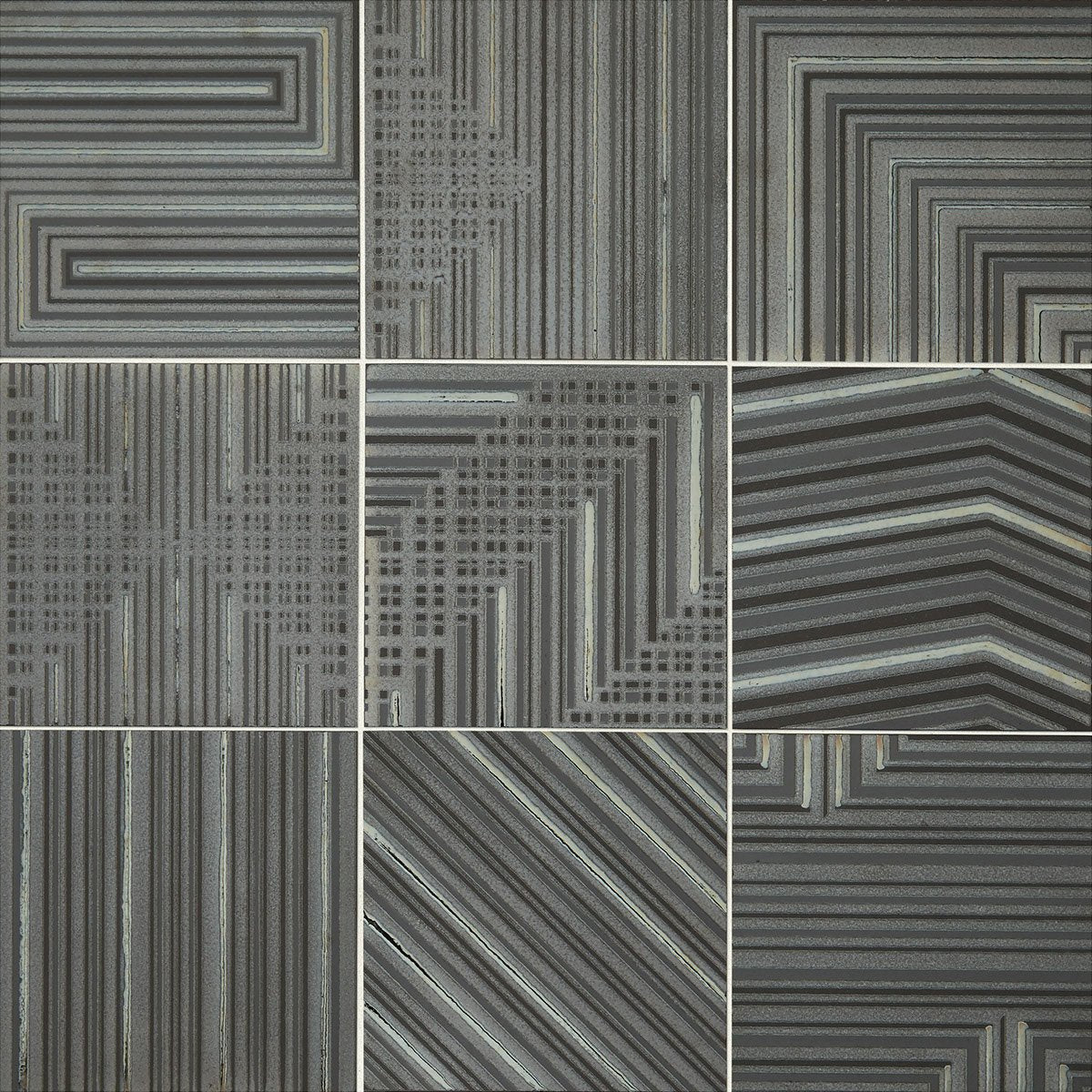 Daltile Geometric Fusion 8 in. x 8 in. Colorbody Porcelain Tile - Graphite GF03