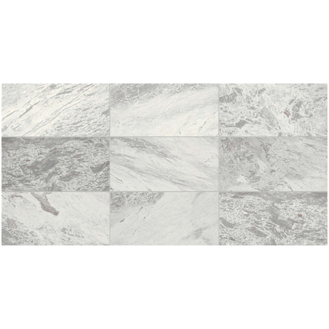 Daltile Raine 3" x 9" Marble Tile - Polished - Stratus White M017