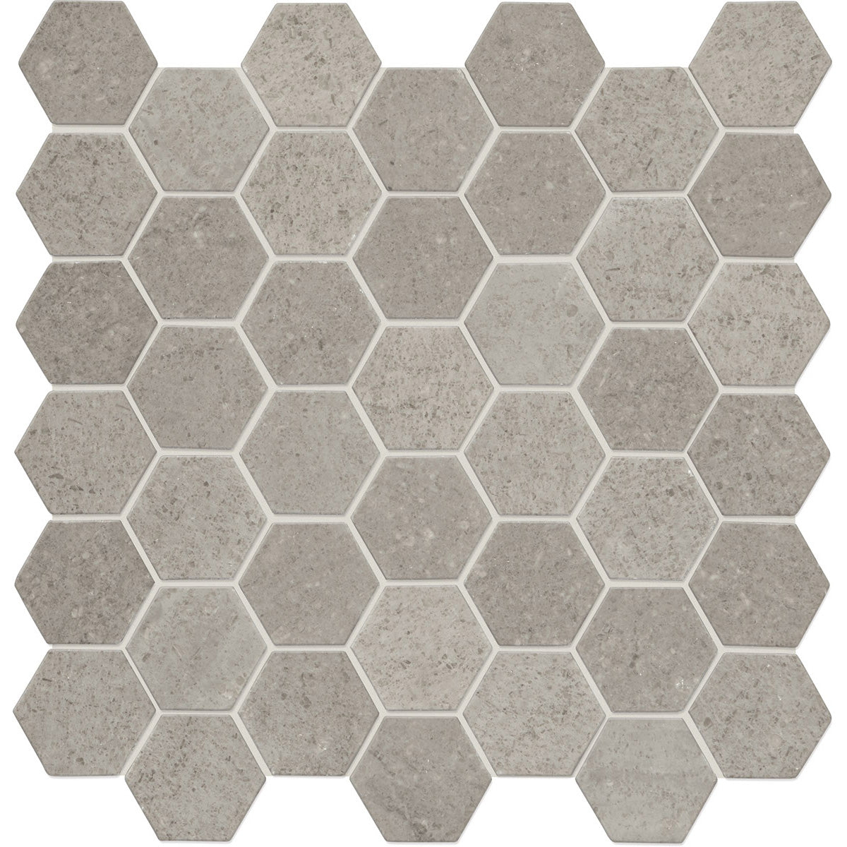 Daltile Raine 2 in. Hexagon Mosaic - Honed - Cumulus Grey M019